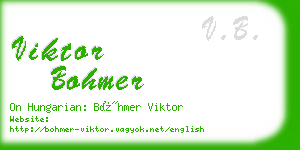 viktor bohmer business card